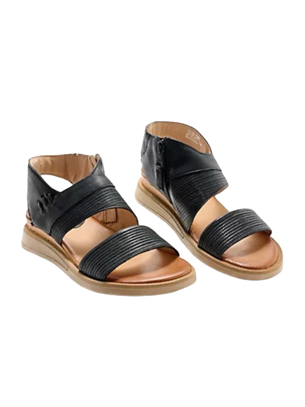 Miz Mooz NYC CeCe European Leather Black Ankle Wrap Sandals NEW EUR 38 US 7.5/ 8